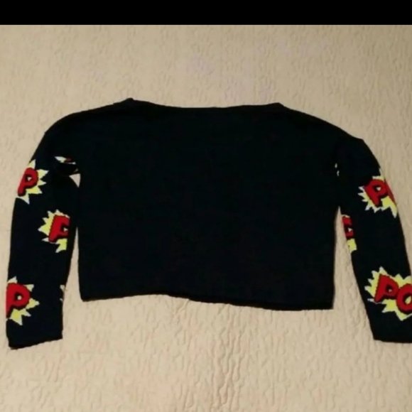 Xhilaration Cartoon POW Sweater Sz Xs - Picture 2 of 6